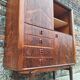 Vintage rosewood sideboard, antique secretary furniture, bookcase