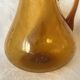 Blown glass jug with caramel bubbles