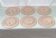 Set of six plates asparagus pale pink color porcelain dimension: D-25cm-