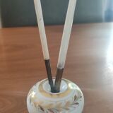 Old porcelain inkwell enhanced with gold