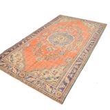 6x10 Faded Orange Classic Pattern Vintage Rug, 177x312 Cm