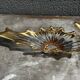 Centre de table / vide poche vintage cristal cofrac transparent et or - 60´