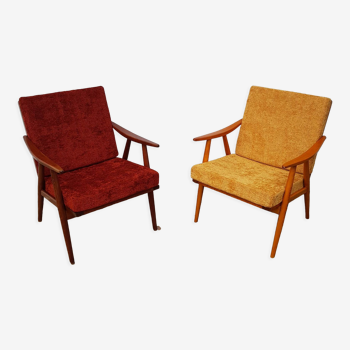 Thonet boomrang armchairs