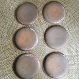 Series of 6 dessert plates in sandstone
