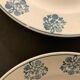 9 flat plates in old earthenware, Sarreguemines and Digoin, model René