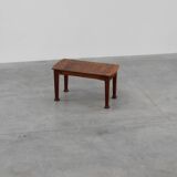 Oak Art Deco dining table with carved frieze, France 1920s