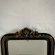 Miroir Napoleon III, noir et or avec fronton 75x112cm