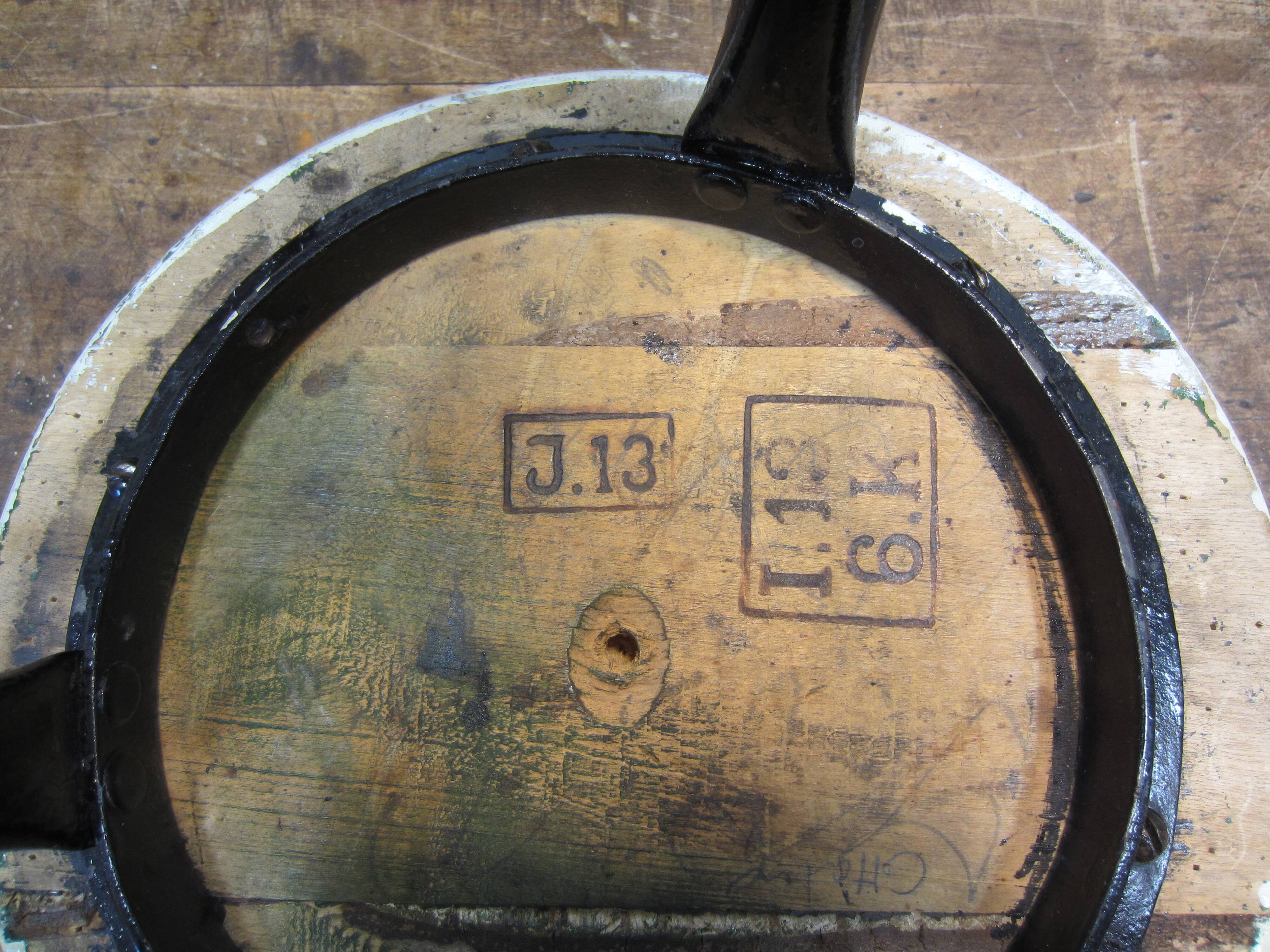 Scandinavian industrial stool from the 1930s.