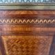 Louis XVI music cabinet, marquetry, brass gallery, marble top