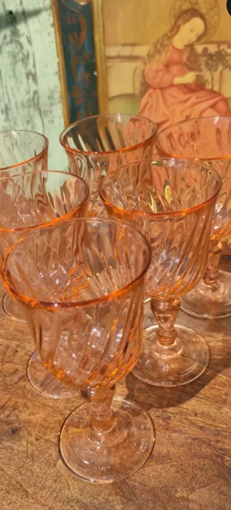 Rosaline D'arcoroc Luminarc pink wine glasses