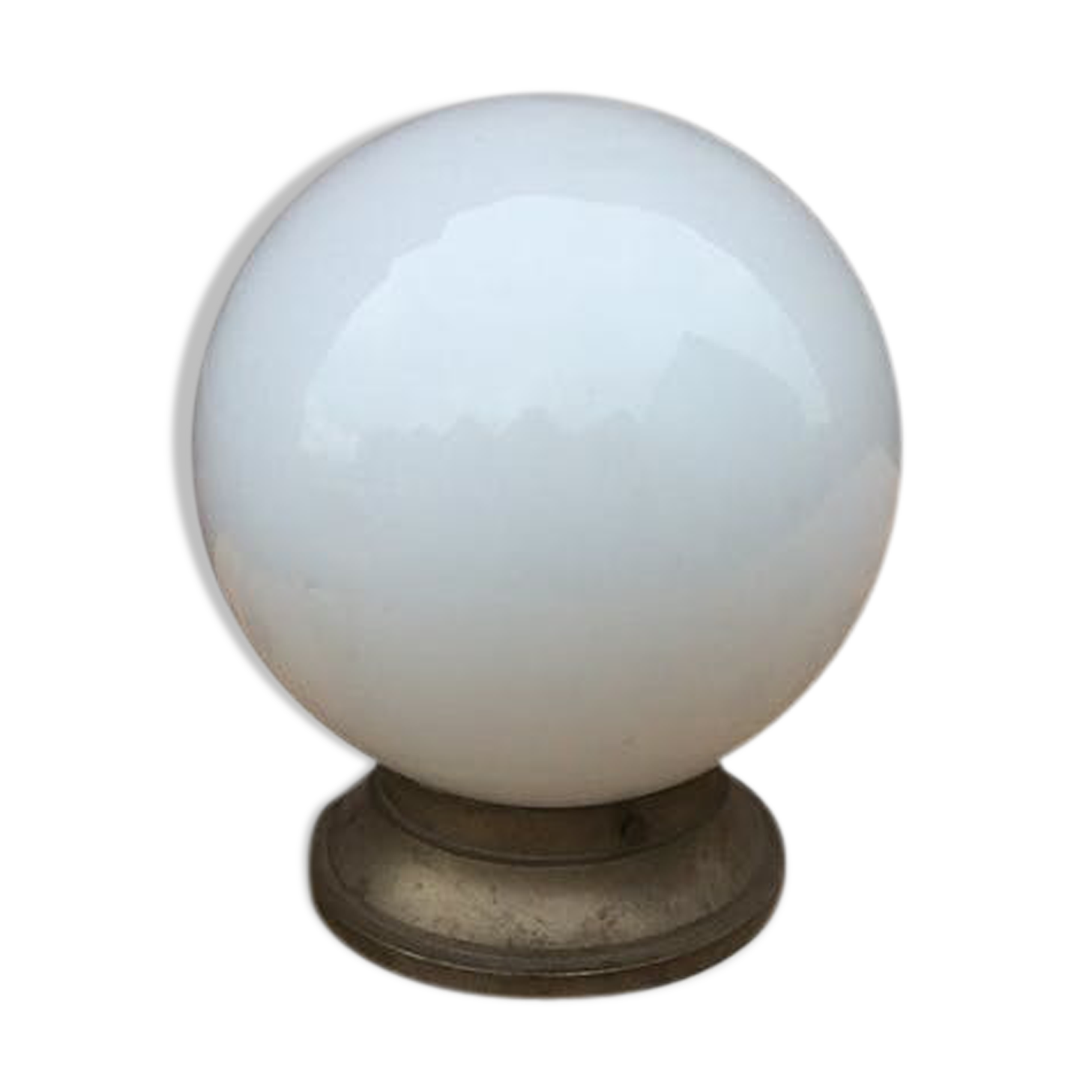 Lampe industrielle en verre 1950