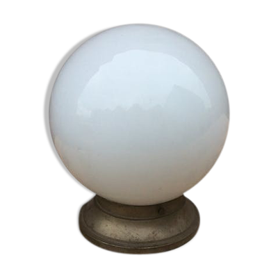 Lampe industrielle en verre 1950