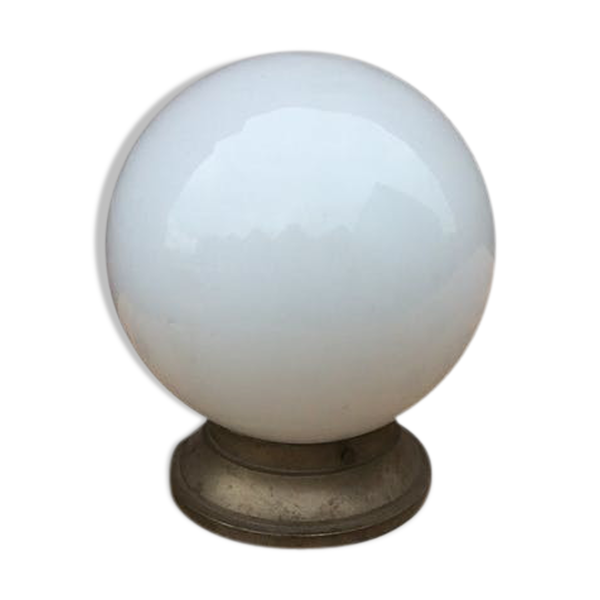 Lampe industrielle en verre 1950