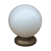 Lampe industrielle en verre 1950