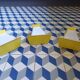 Trio d'appliques modernistes en tôle
