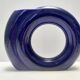 Geometrical Blue Glazed Vase by Pietro Arosio for Parravicini, Italy