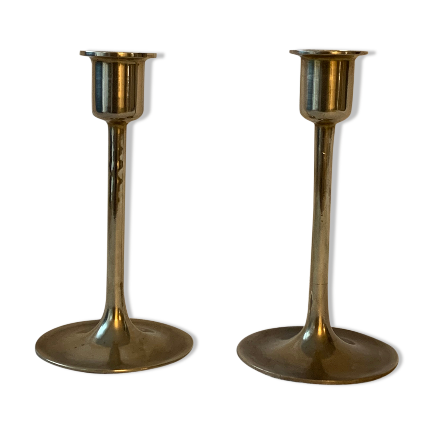 Pair of brass candlesticks