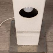 Vintage ground lamp in white iron and metal, Italy, 70s