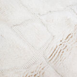 Moroccan Berber carpet m'rirt ecru plain with engraved patterns 2,97x2,04m
