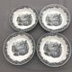 Service of 4 hollow plates Villeroy & Boch, Artemis collection theme "Hunting"