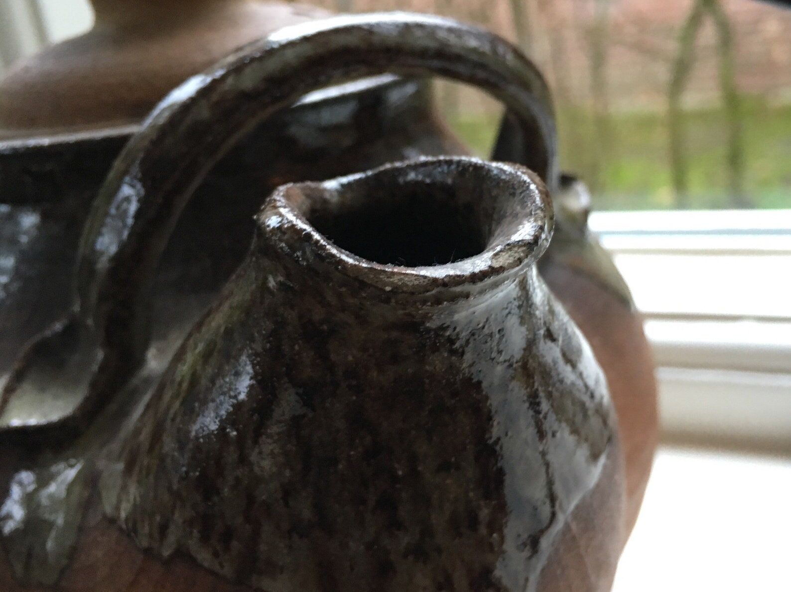 Vintage glazed sandstone teapot denmark