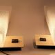 Paire d'appliques modernistes en métal et perspex, 1950-1960