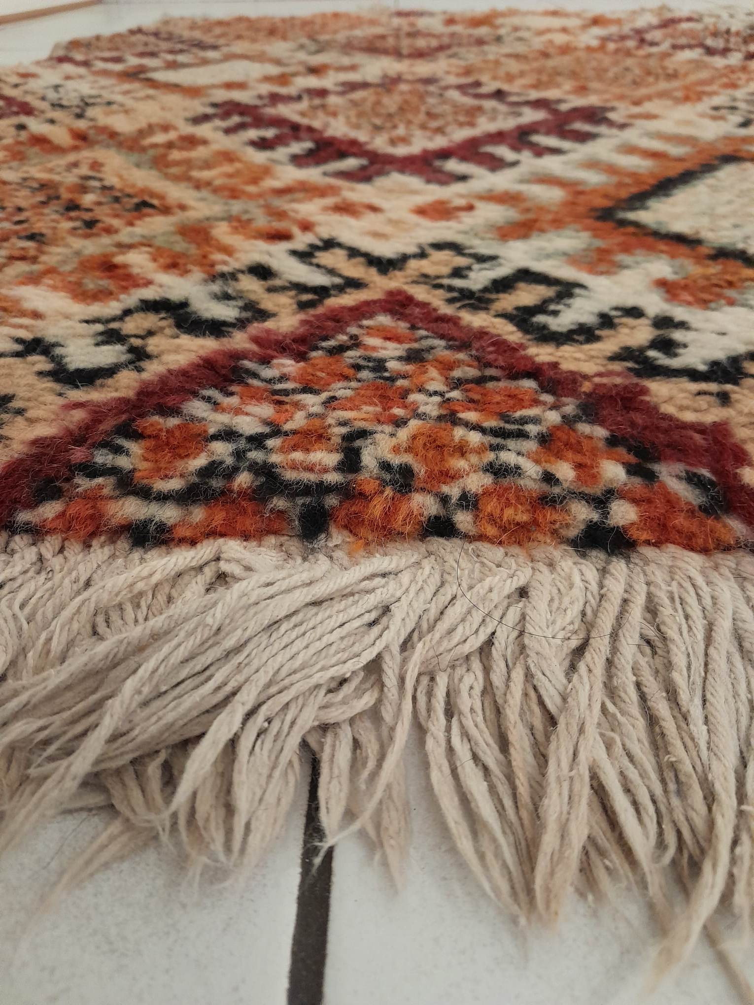 Berber rug pair of handmade bed descents 140x85cm