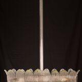 Set of 2 Luxury Large Art Decò Chandelier By Barovier e Toso, Murano Glass,