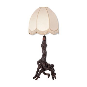 Lampe de sol lampe de plancher cep de vigne et abat-jour, grande lampe de salon, chalet, campagne