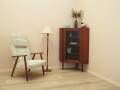 Danish teak corner display cabinet on tapered legs, 1960s