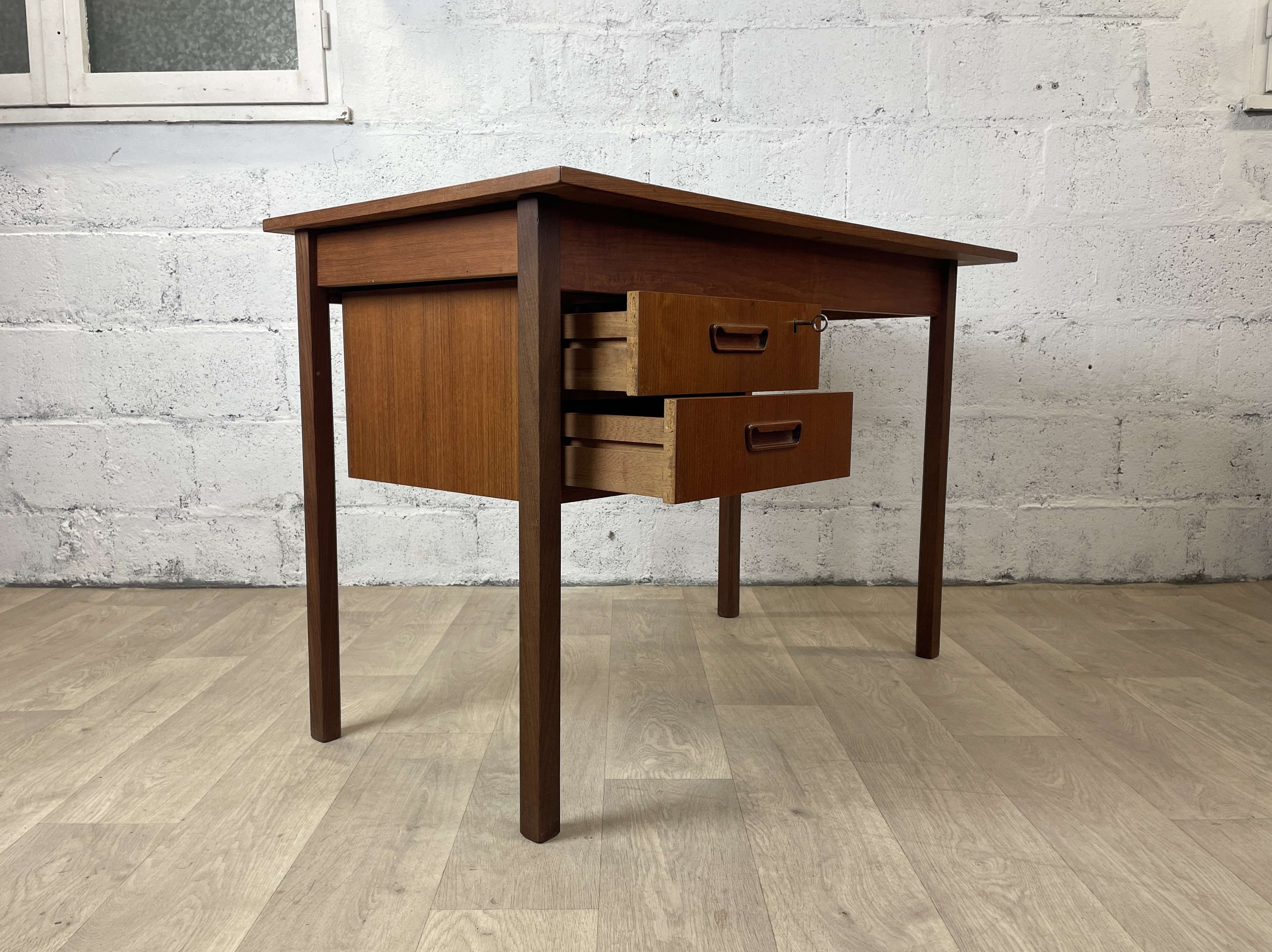 Vintage Scandinavian teak desk, 60s