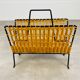 Magazine holder 50s rattan and metal