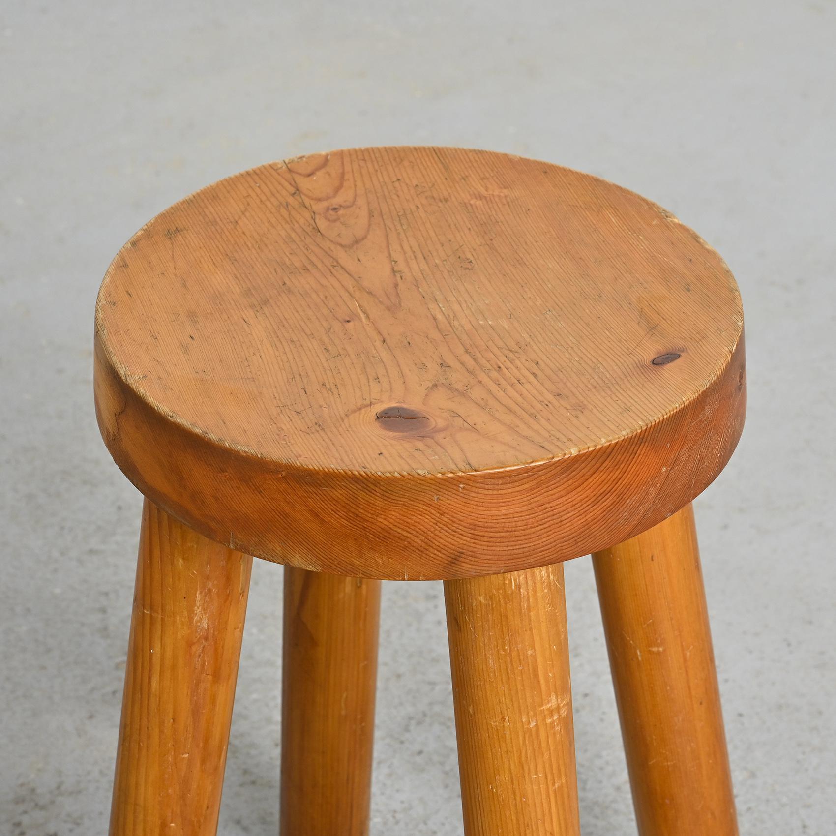 Pair of stools by Charlotte Perriand, Les Arcs, circa 1965