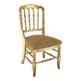 Gold Leaf Tiffany , Chiavari Style Chair, France, circa 1960s