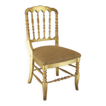Gold Leaf Tiffany , Chiavari Style Chair, France, circa 1960s