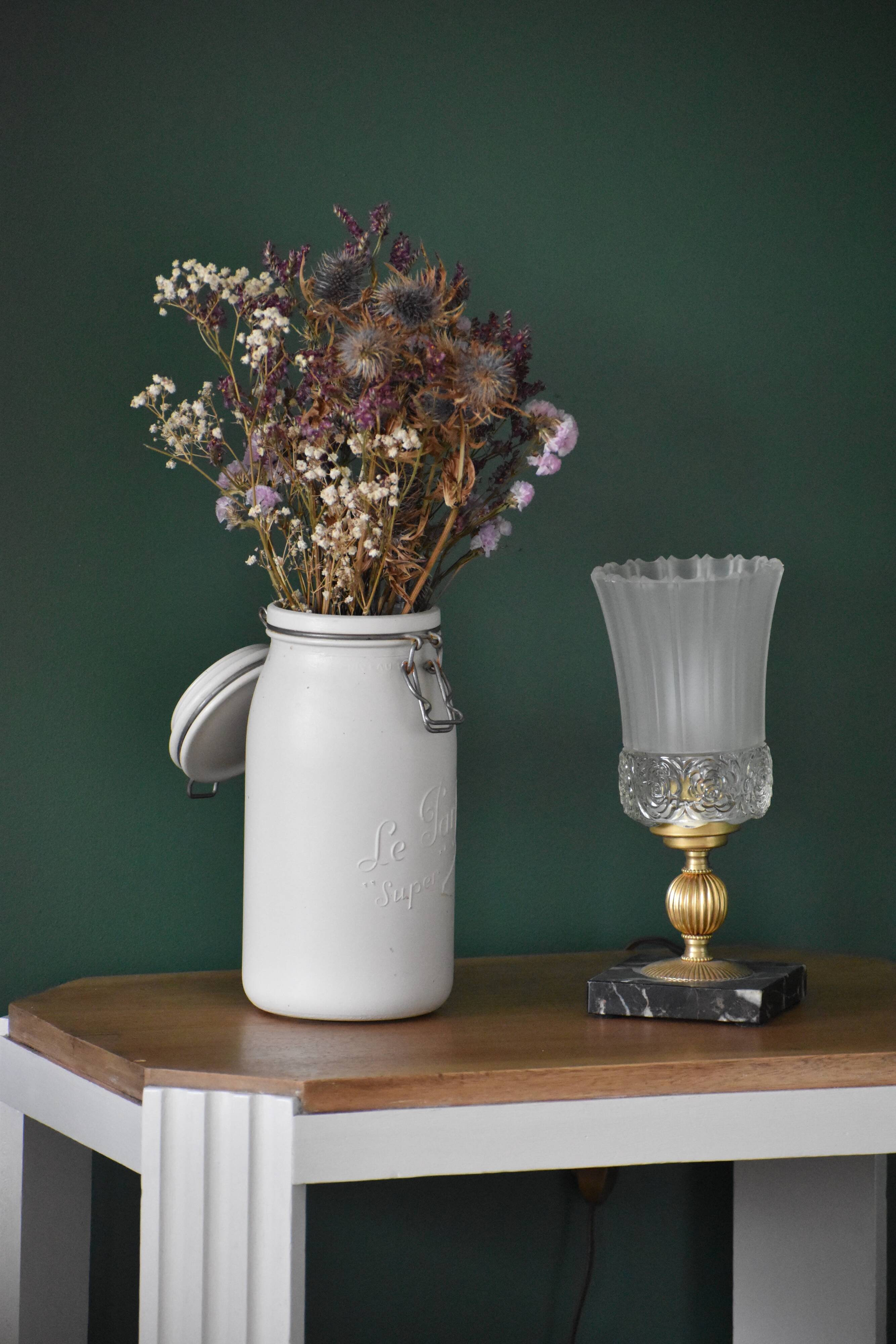 Art Deco marble foot lamp