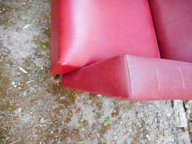Sofa 2 place skai red