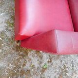 Sofa 2 place skai red
