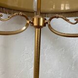 Tripod floor lamp in gold metal