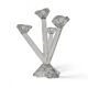 2 x four-armed candlesticks, Opera pattern by Villeroy & Boch, 1997-2001