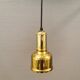Small golden Danish hanging lamp in metal and brass.