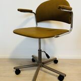 Vintage Mustard Office Chair by Kovona K-107 from Czechoslovakia 1970’s