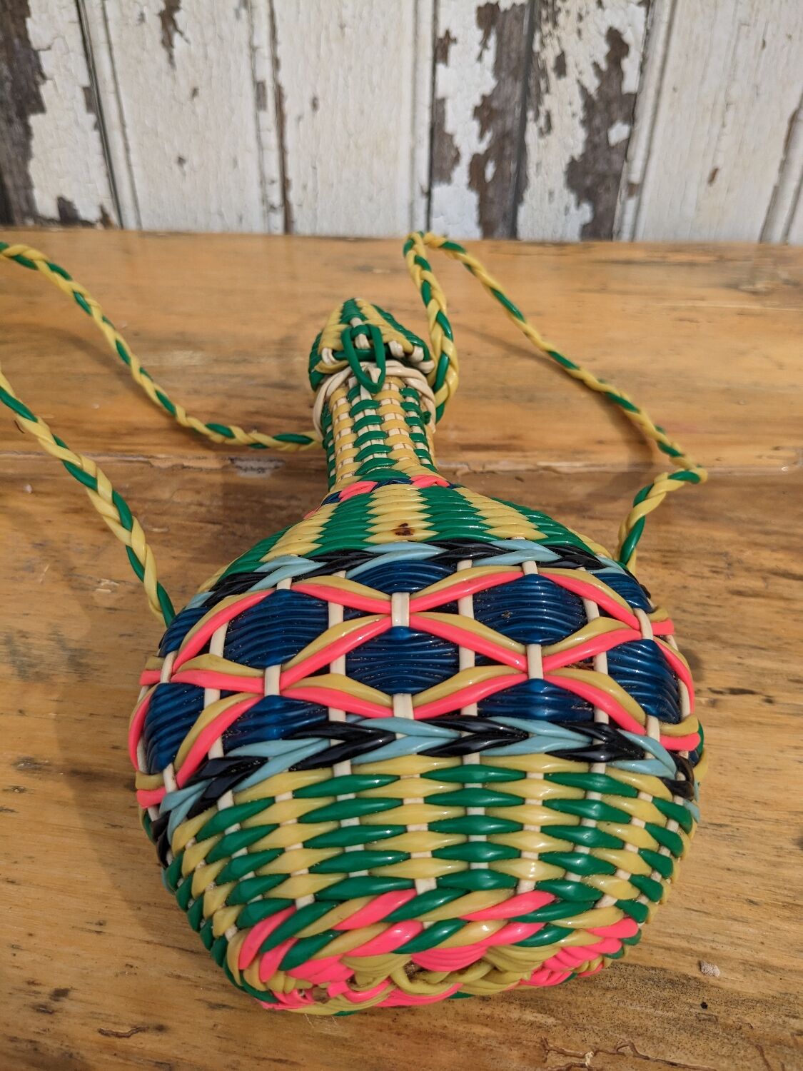 Vintage scoubidou bottle