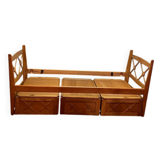 Lit daybed avec caisson vintage ep 59/60