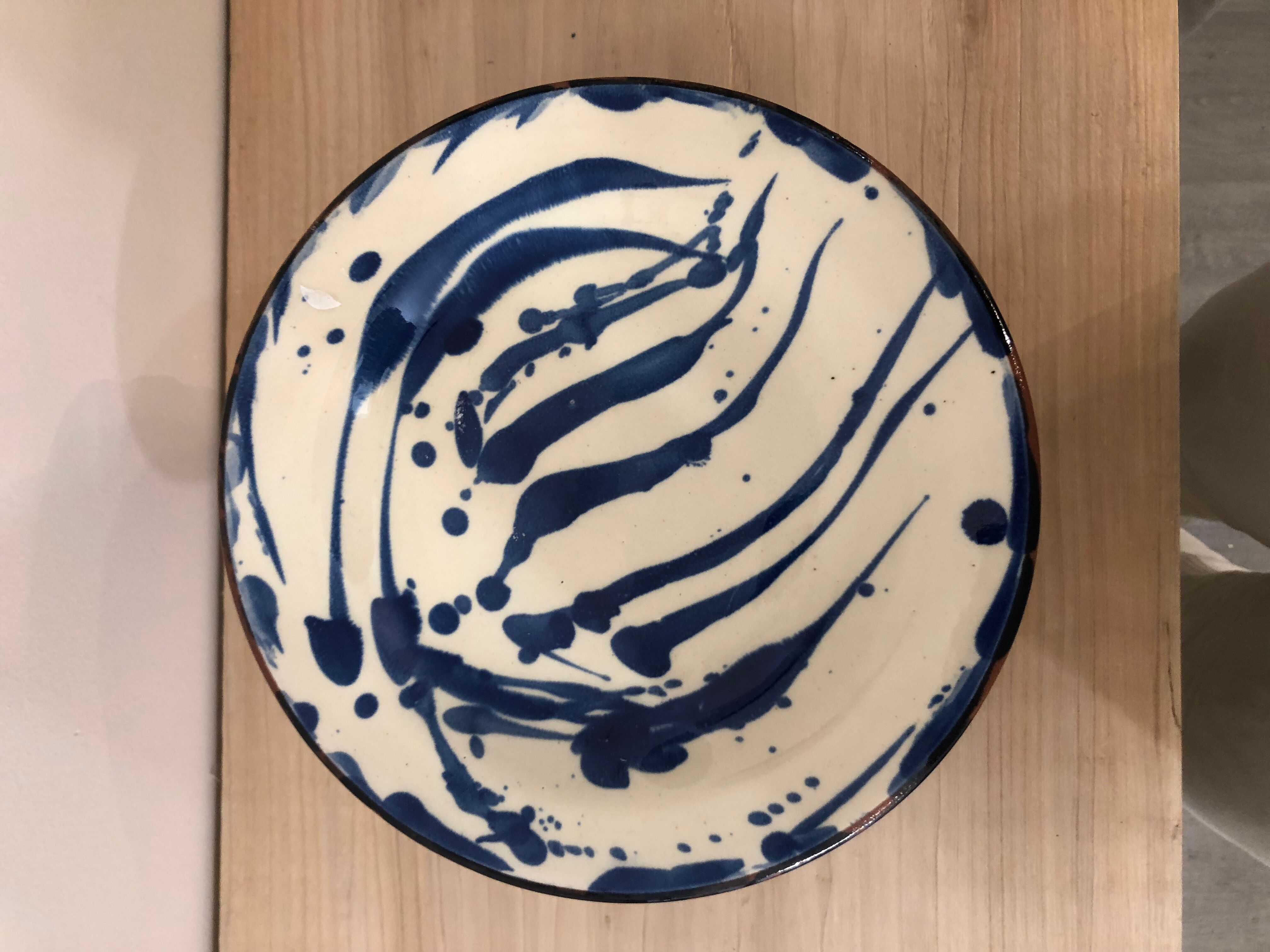 Assiette bleu style vaisselle Espagnole