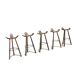 5x Vintage Spanish Brutalist 'Marbella' stool by Confonorm from the 70s