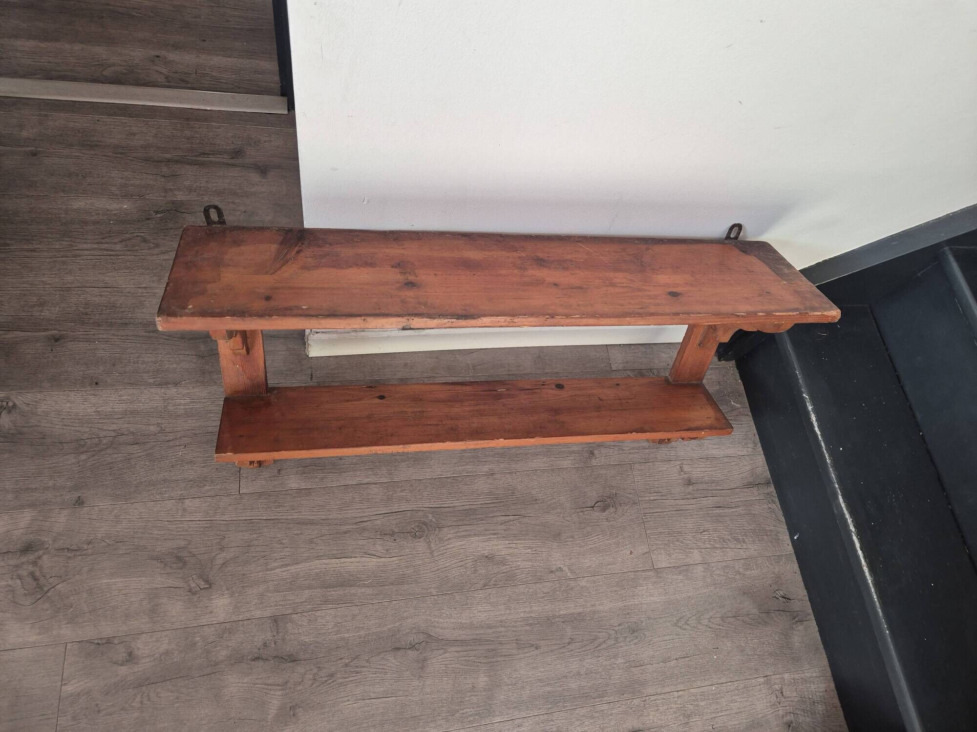 vintage wooden wall shelf Lichtenauer furniture