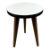 Tripod pedestal table with white top and spindle legs, 50s