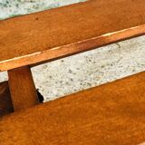 Pair of slatted side tables, Scandinavian style, 60s