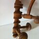 Old wooden patère turned